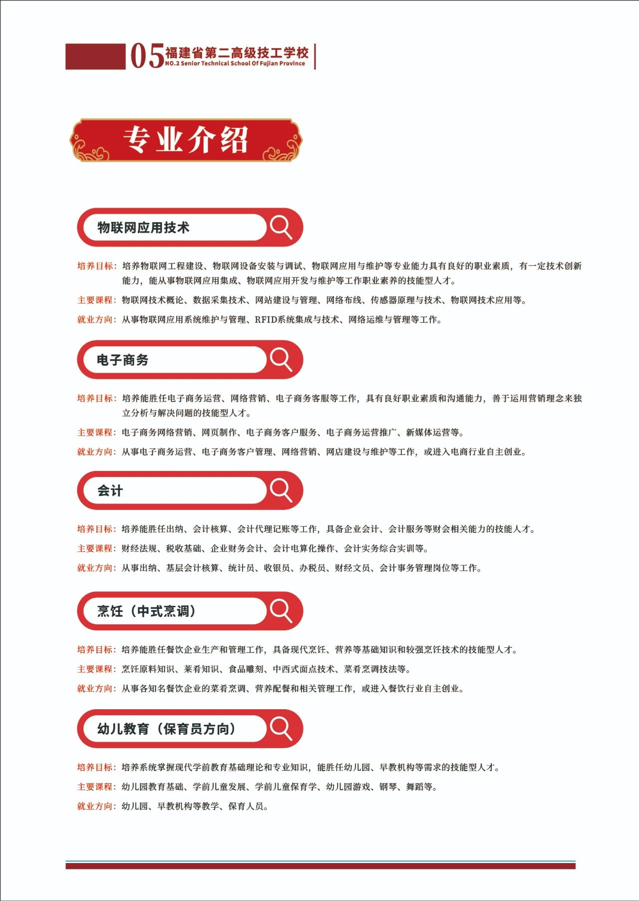 福建省第二高級技工學校2023年招生簡章